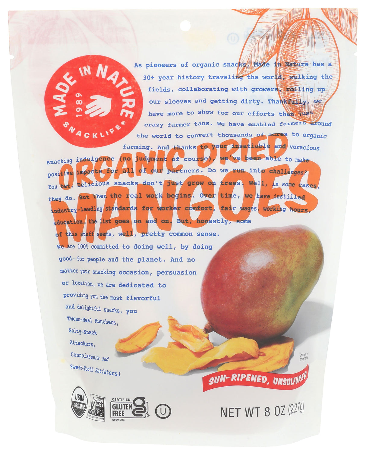 Made In Nature Dried Mango 8oz